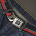BD Wings Logo CLOSE-UP Full Color Black Silver Seatbelt Belt - RIP CITY/Stripe/Mesh Black/Gray/Red Webbing Seatbelt Belts Buckle-Down   
