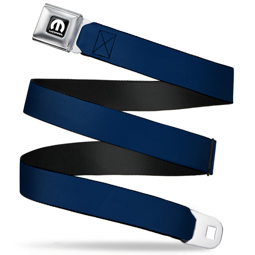 MOPAR Logo Full Color Black White Seatbelt Belt - Navy Webbing Seatbelt Belts Mopar   