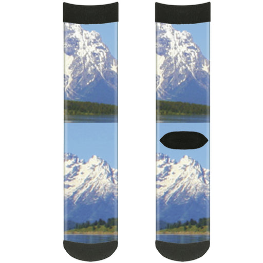 Sock Pair - Polyester - Landscape Snowy Mountains - CREW Socks Buckle-Down   