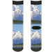 Sock Pair - Polyester - Landscape Snowy Mountains - CREW Socks Buckle-Down   