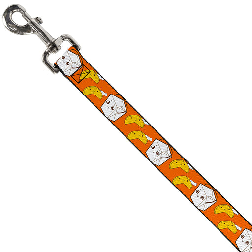 Dog Leash - Take Out/Fortune Cookies Orange Dog Leashes Buckle-Down   