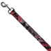 Dog Leash - Grunge Checker Flag Red Dog Leashes Buckle-Down   