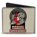 MARVEL COMICS Bi-Fold Wallet - Retro MARVEL COMICS SUPER HEROES Avenger Profiles Grays White Red Bi-Fold Wallets Marvel Comics   