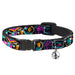 Cat Collar Breakaway with Bell - Lightyear Mission Patches Collage Black Multi Color Breakaway Cat Collars Disney   