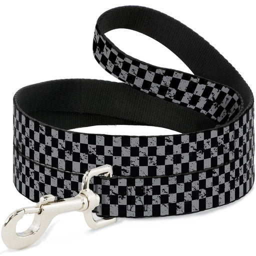 Dog Leash - Checker Weathered Black/Gray Dog Leashes Buckle-Down   