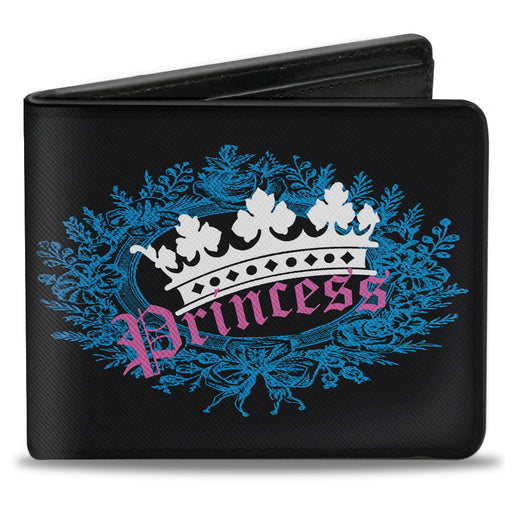 Bi-Fold Wallet - Crown Princess Oval Black Turquoise Bi-Fold Wallets Buckle-Down   