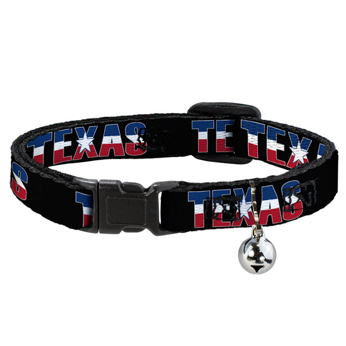 Cat Collar Breakaway - TEXAS w Star Black White Blue Red Breakaway Cat Collars Buckle-Down   