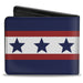 Bi-Fold Wallet - Americana Stars & Stripes 6 Blue White Red Bi-Fold Wallets Buckle-Down   
