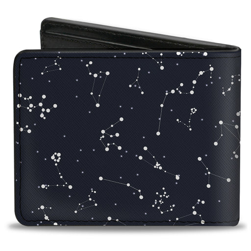 Bi-Fold Wallet - Zodiac Virgo Symbol Constellations Black White Bi-Fold Wallets Buckle-Down   