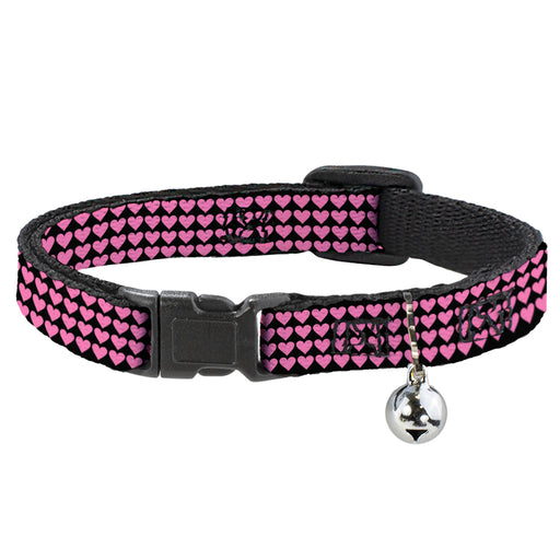 Cat Collar Breakaway - Mini Hearts Black Pink Breakaway Cat Collars Buckle-Down   