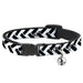 Cat Collar Breakaway - Jagged Chevron White Black Breakaway Cat Collars Buckle-Down   