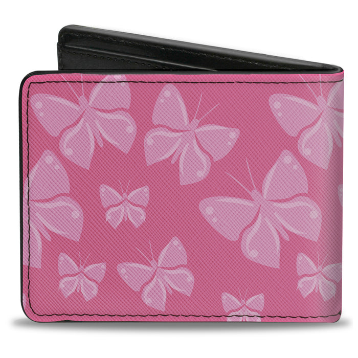 Bi-Fold Wallet - Butterflies Pink Bi-Fold Wallets Buckle-Down   