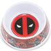 Single Melamine Pet Bowl - 7.5 (16oz) - Deadpool Logo + Deadpool Pose Logo Black Red Pet Bowls Marvel Comics   
