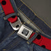 BD Wings Logo CLOSE-UP Full Color Black Silver Seatbelt Belt - Lady Bug Dots Red/Black Webbing Seatbelt Belts Buckle-Down   