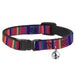 Cat Collar Breakaway - Lines Reds Purples Breakaway Cat Collars Buckle-Down   