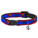Cat Collar Breakaway - Superman Shield Stripe Red Blue Breakaway Cat Collars DC Comics   