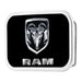 Ram Framed FCG Black Silver - Chrome Rock Star Buckle Belt Buckles Ram   