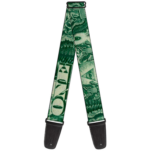 Guitar Strap - One Dollar Bill Eye of Providence Bald Eagle CLOSE-UP Guitar Straps Buckle-Down   