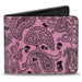 Bi-Fold Wallet - Bandana Skulls Pink Black Bi-Fold Wallets Buckle-Down   