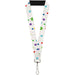 Lanyard - 1.0" - Dots Grid2 White Gray Multi Color Lanyards Buckle-Down   