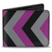 Bi-Fold Wallet - Chevron Purple Black Gray Bi-Fold Wallets Buckle-Down   
