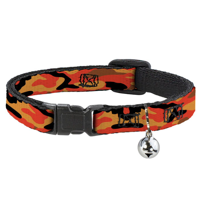 Cat Collar Breakaway - Camo Oranges Black Breakaway Cat Collars Buckle-Down   