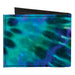 Canvas Bi-Fold Wallet - Tie Dye Green Blue Purple Canvas Bi-Fold Wallets Buckle-Down   