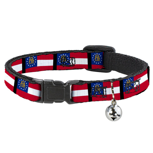 Cat Collar Breakaway - Georgia Flags Black Breakaway Cat Collars Buckle-Down   