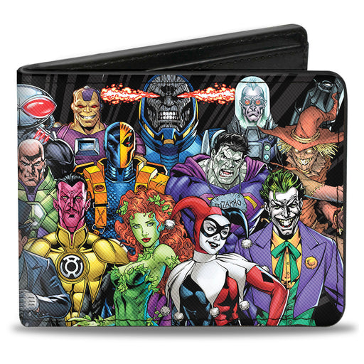 Buckle-Down Men's DC Comics Wallet, Bifold, vs Graffiti Collage White Multi  Color, Vegan Leather, Batman Joker, 4.0 x 3.5
