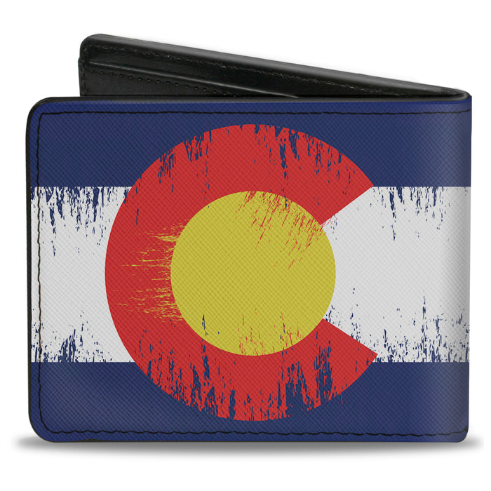 Bi-Fold Wallet - Colorado Flags2 Repeat Weathered Bi-Fold Wallets Buckle-Down   