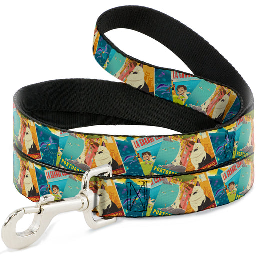 Dog Leash - Luca The Piazza Poster Collage Stacked Dog Leashes Disney   