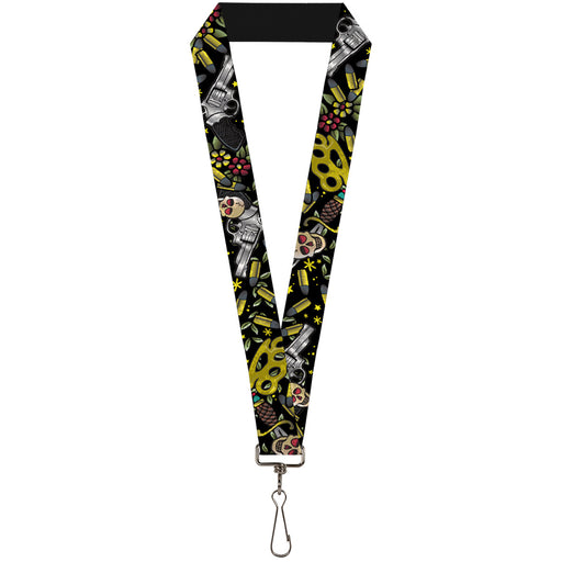 Lanyard - 1.0" - Born to Raise Hell CLOSE-UP Black Lanyards Buckle-Down   