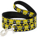 Dog Leash - Tweety Bird & Crossbones Black/White/Yellow Dog Leashes Looney Tunes   