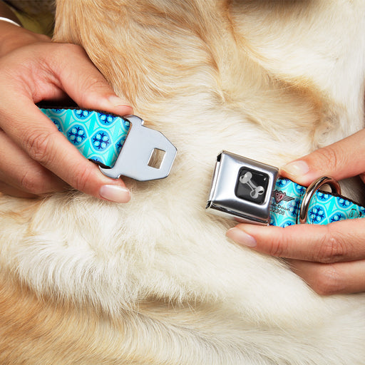 Dog Bone Seatbelt Buckle Collar - Wallpaper2 Baby Blue/Blue Seatbelt Buckle Collars Buckle-Down   