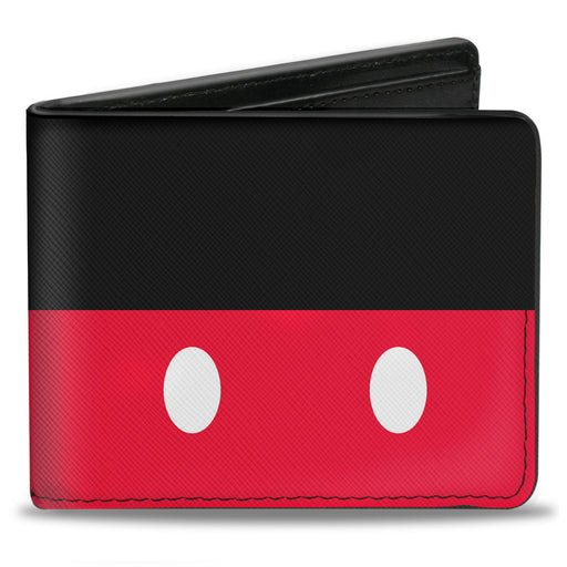 Bi-Fold Wallet - Mickey Mouse Bounding Buttons2 Black Red White Bi-Fold Wallets Disney   