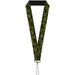 Lanyard - 1.0" - Camo Olive Black Skull Yard2 Lanyards Buckle-Down   