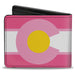 Bi-Fold Wallet - Colorado Flags7 Repeat Pinks White Light Pink Yellow Bi-Fold Wallets Buckle-Down   
