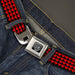 BD Wings Logo CLOSE-UP Full Color Black Silver Seatbelt Belt - Mini Hearts Black/Red Webbing Seatbelt Belts Buckle-Down   
