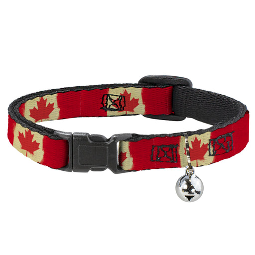 Cat Collar Breakaway - Canada Flag Painted Breakaway Cat Collars Buckle-Down   