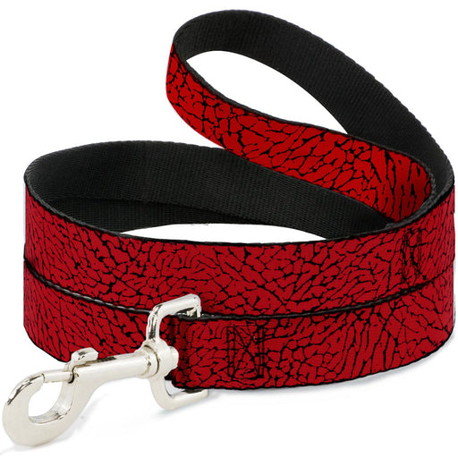 Dog Leash - Elephant Crackle Red Dog Leashes Buckle-Down   