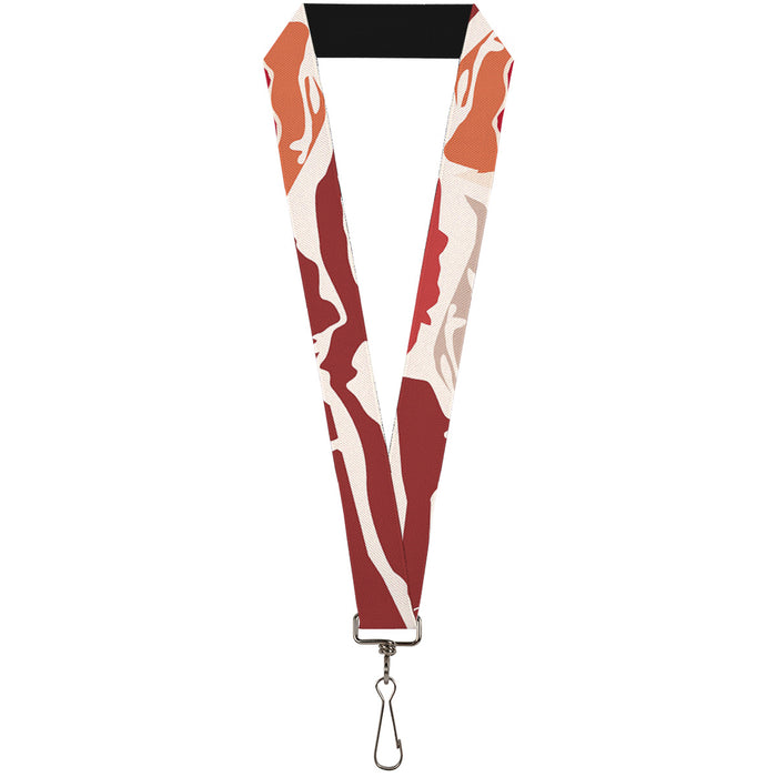 Lanyard - 1.0" - Bacon CLOSE-UP Lanyards Buckle-Down   