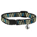 Cat Collar Breakaway - Zig Zag Doodle Black Cream Blues Breakaway Cat Collars Buckle-Down   