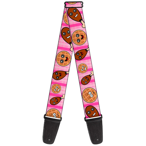 Guitar Strap - Fried Chicken & Waffles Plaid Pinks Guitar Straps Buckle-Down   