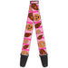 Guitar Strap - Fried Chicken & Waffles Plaid Pinks Guitar Straps Buckle-Down   