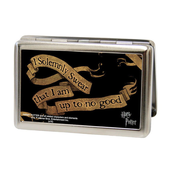 Business Card Holder - LARGE - Harry Potter I SOLEMNLY SWEAR THAT I AM UP TO NO GOOD Banner FCG Black Tan Metal ID Cases The Wizarding World of Harry Potter Default Title  