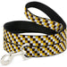 Dog Leash - Checker White/Gold/Brown Dog Leashes Buckle-Down   