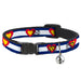 Cat Collar Breakaway - Colorado Heart Blue White Red Yellow Breakaway Cat Collars Buckle-Down   