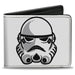 Bi-Fold Wallet - Star Wars Stormtrooper Face + Parts White Grays Black Bi-Fold Wallets Star Wars   