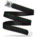 BD Wings Logo CLOSE-UP Full Color Black Silver Seatbelt Belt - Dog Bone Black/Multi Color Webbing Seatbelt Belts Buckle-Down   