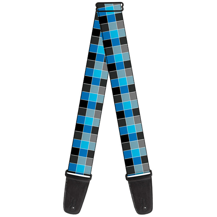 Guitar Strap - Checker Mosaic Blue Guitar Straps Buckle-Down   